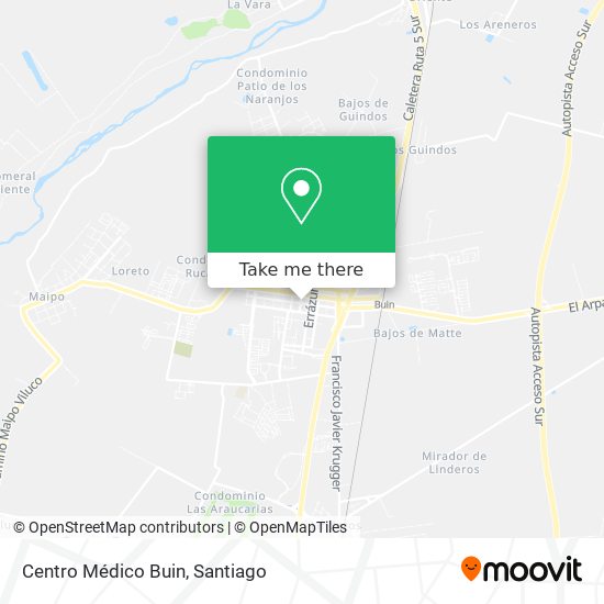 Mapa de Centro Médico Buin