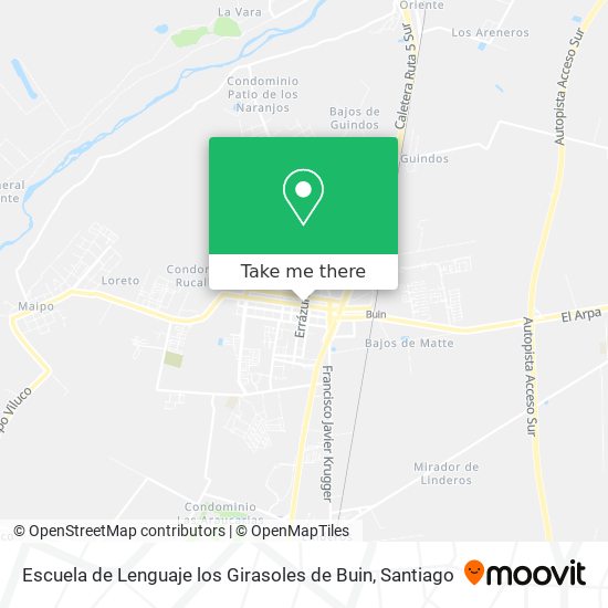 Escuela de Lenguaje los Girasoles de Buin map