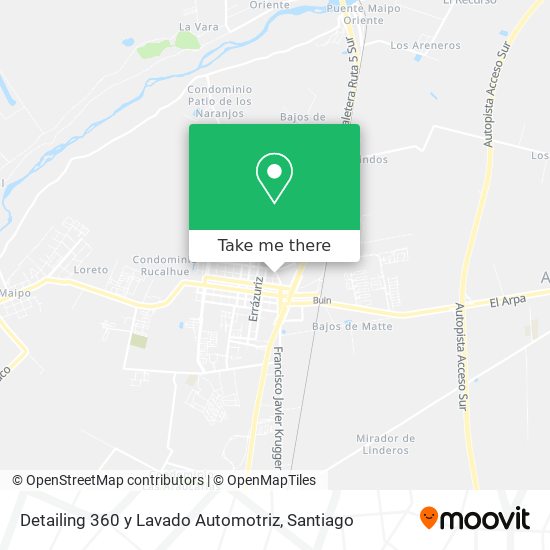 Mapa de Detailing 360 y Lavado Automotriz