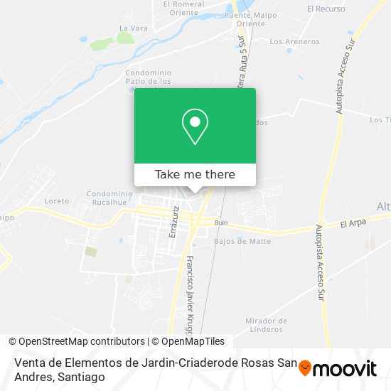 Mapa de Venta de Elementos de Jardin-Criaderode Rosas San Andres