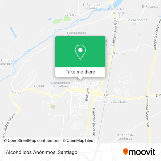Alcohólicos Anónimos map