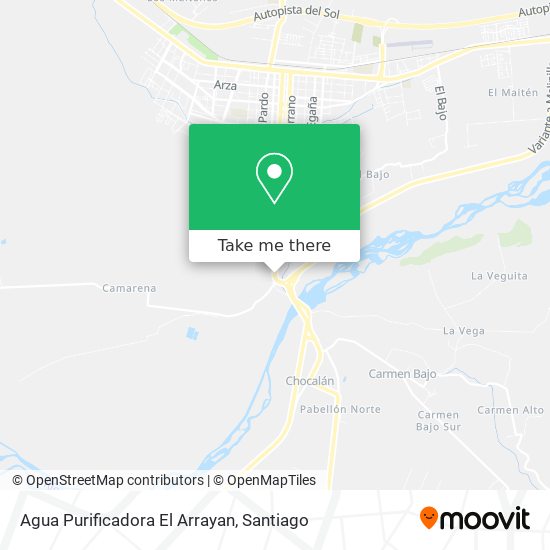 Mapa de Agua Purificadora El Arrayan