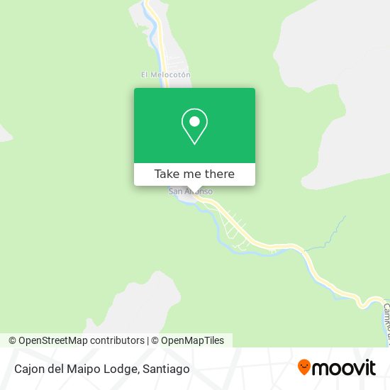 Cajon del Maipo Lodge map