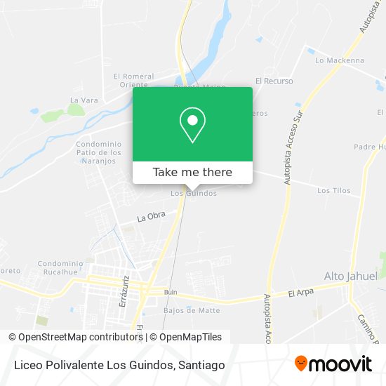 Mapa de Liceo Polivalente Los Guindos