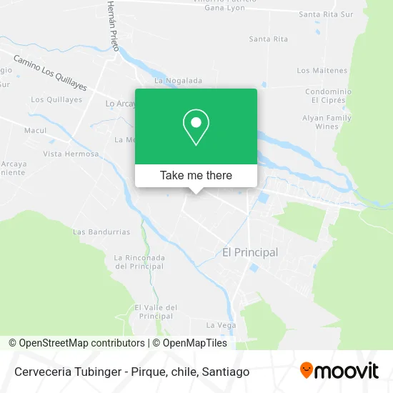 Cerveceria Tubinger - Pirque, chile map