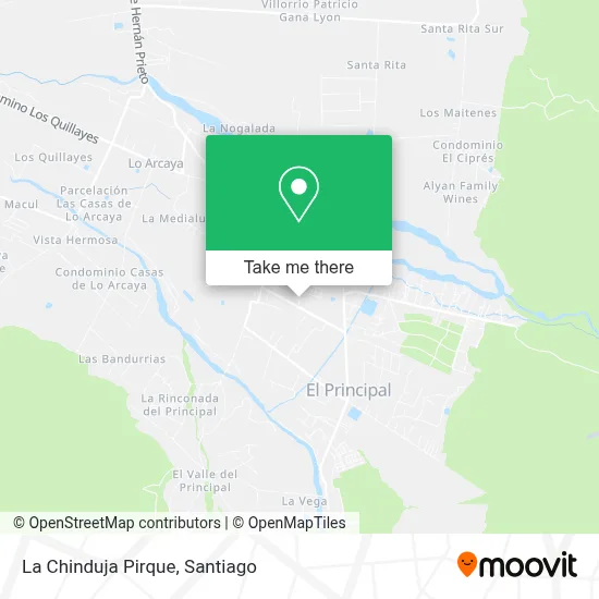 La Chinduja Pirque map