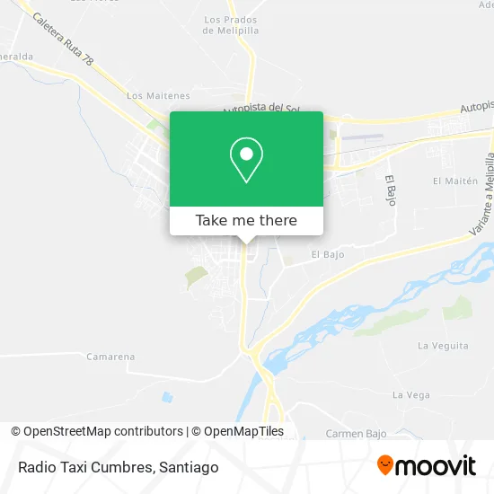 Radio Taxi Cumbres map