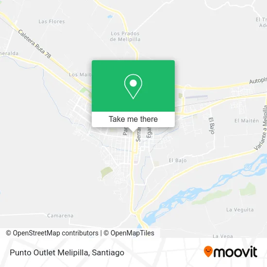 Punto Outlet Melipilla map