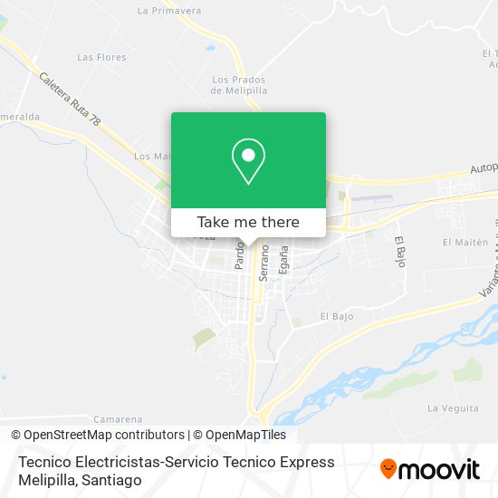 Tecnico Electricistas-Servicio Tecnico Express Melipilla map