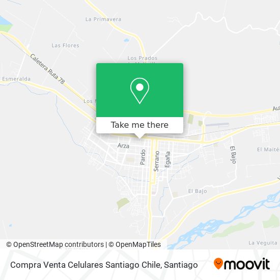 Mapa de Compra Venta Celulares Santiago Chile