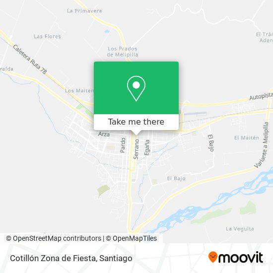 Cotillón Zona de Fiesta map