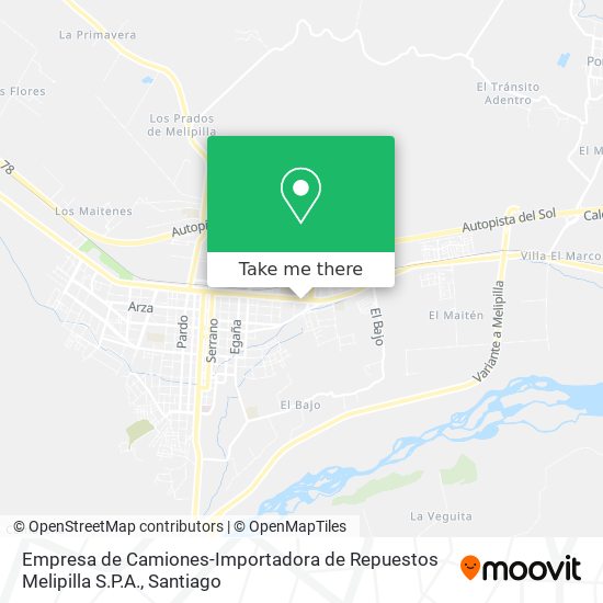 Empresa de Camiones-Importadora de Repuestos Melipilla S.P.A. map