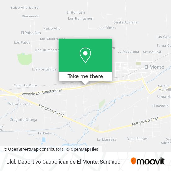 Club Deportivo Caupolican de El Monte map