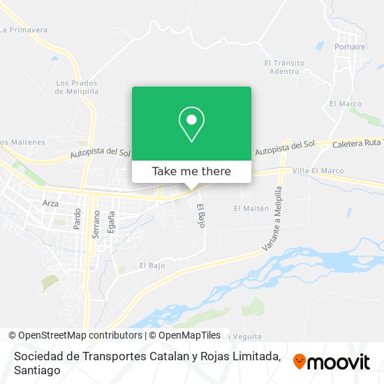 Mapa de Sociedad de Transportes Catalan y Rojas Limitada