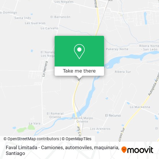 Faval Limitada - Camiones, automoviles, maquinaria map