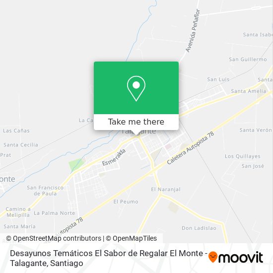 Desayunos Temáticos El Sabor de Regalar El Monte - Talagante map