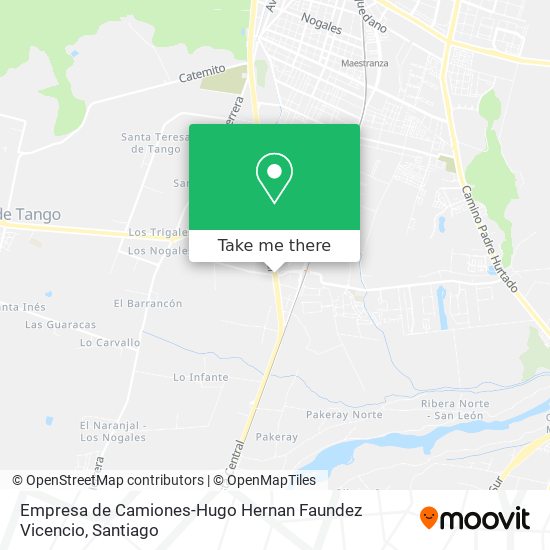 Mapa de Empresa de Camiones-Hugo Hernan Faundez Vicencio