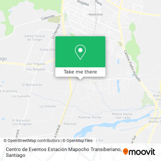 Centro de Eventos Estación Mapocho Transiberiano map