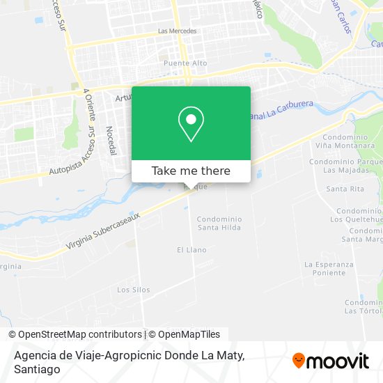 Mapa de Agencia de Viaje-Agropicnic Donde La Maty