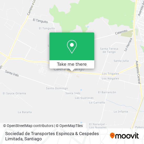 Sociedad de Transportes Espinoza & Cespedes Limitada map