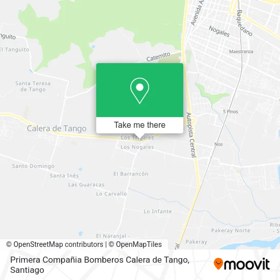 Primera Compañia Bomberos Calera de Tango map