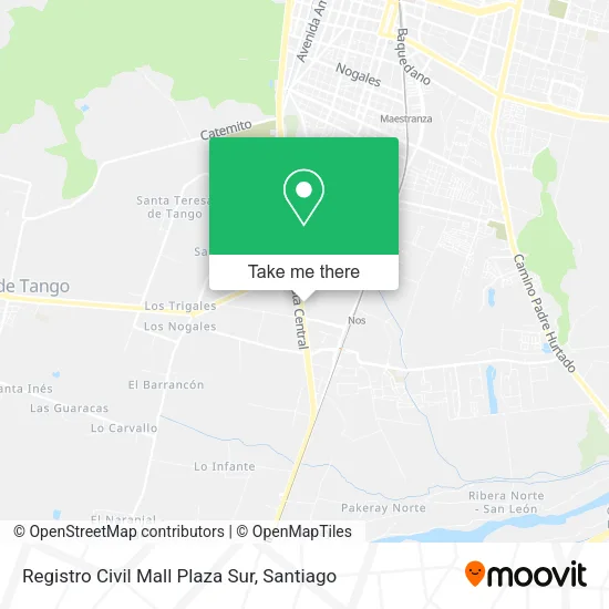 Registro Civil Mall Plaza Sur map