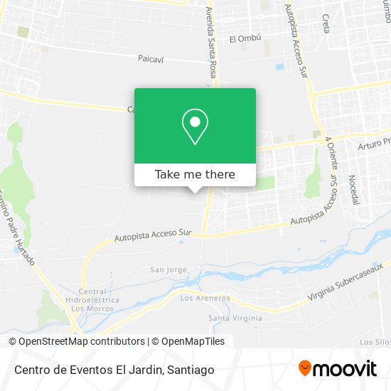 Centro de Eventos El Jardin map