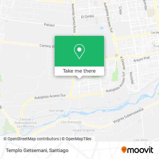 Mapa de Templo Getsemani