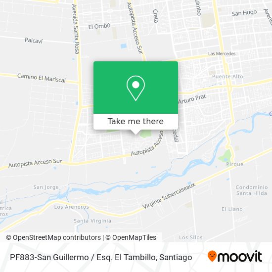 PF883-San Guillermo / Esq. El Tambillo map