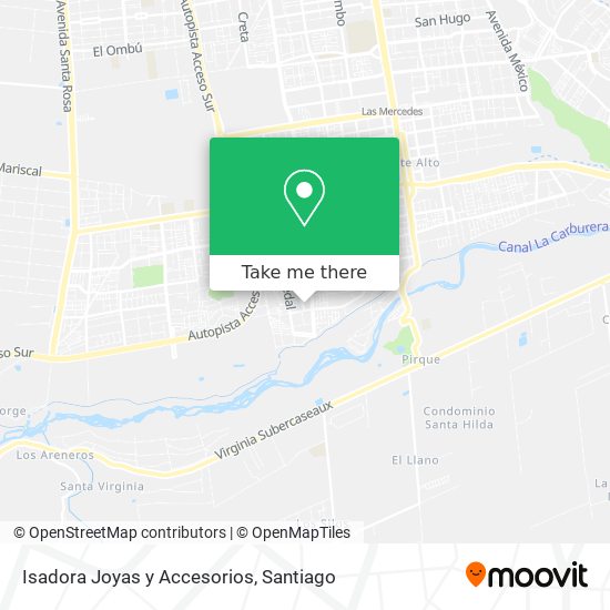 Mapa de Isadora Joyas y Accesorios