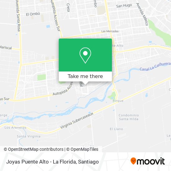 Mapa de Joyas Puente Alto - La Florida