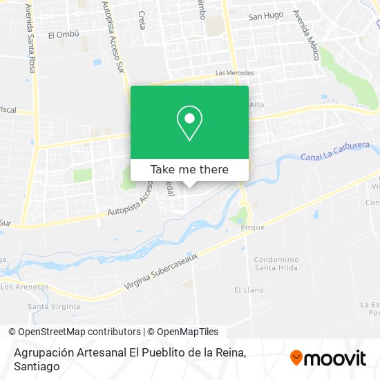 Agrupación Artesanal El Pueblito de la Reina map