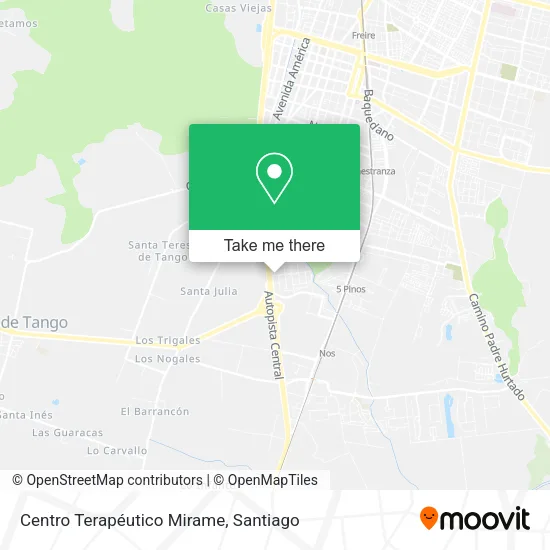 Mapa de Centro Terapéutico Mirame