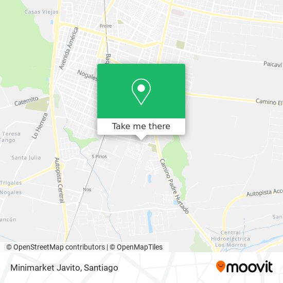 Minimarket Javito map