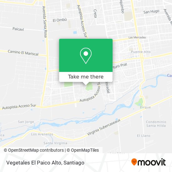 Vegetales El Paico Alto map