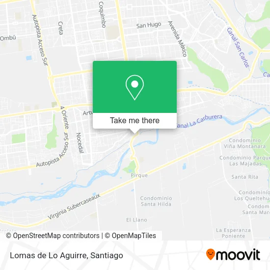 Lomas de Lo Aguirre map