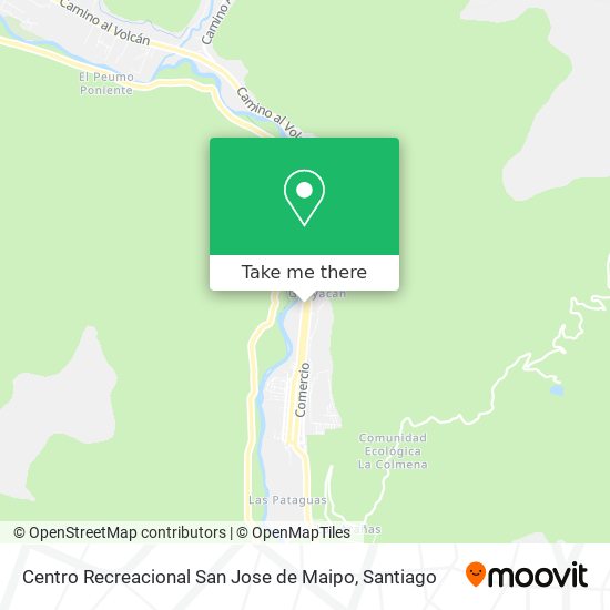 Mapa de Centro Recreacional San Jose de Maipo