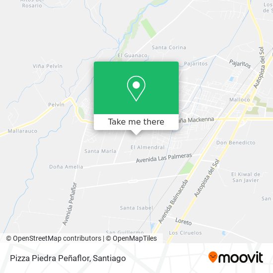 Mapa de Pizza Piedra Peñaflor