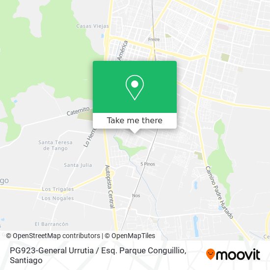 PG923-General Urrutia / Esq. Parque Conguillio map