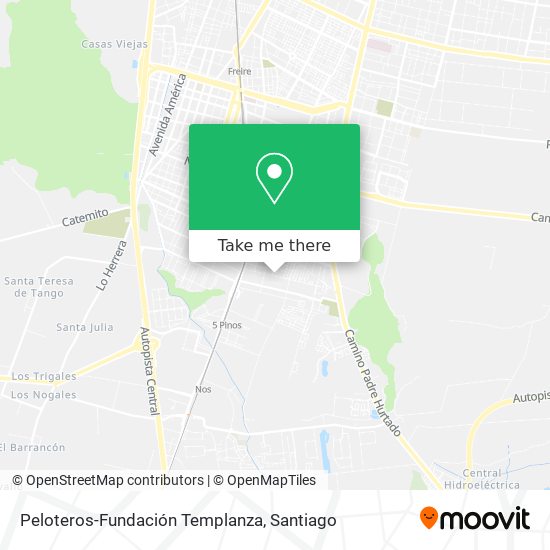 Peloteros-Fundación Templanza map
