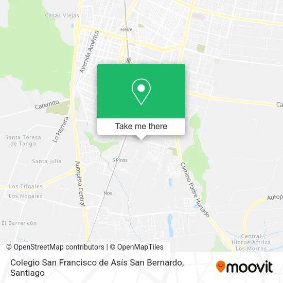 Colegio San Francisco de Asís San Bernardo map