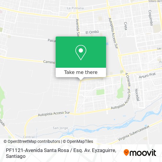 PF1121-Avenida Santa Rosa / Esq. Av. Eyzaguirre map
