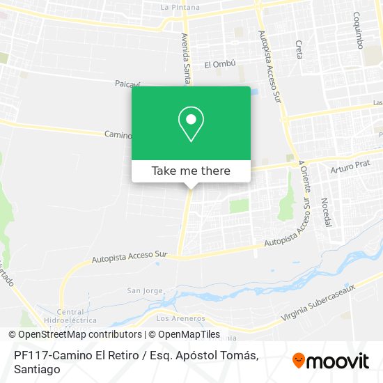 PF117-Camino El Retiro / Esq. Apóstol Tomás map