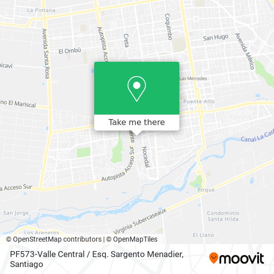 PF573-Valle Central / Esq. Sargento Menadier map