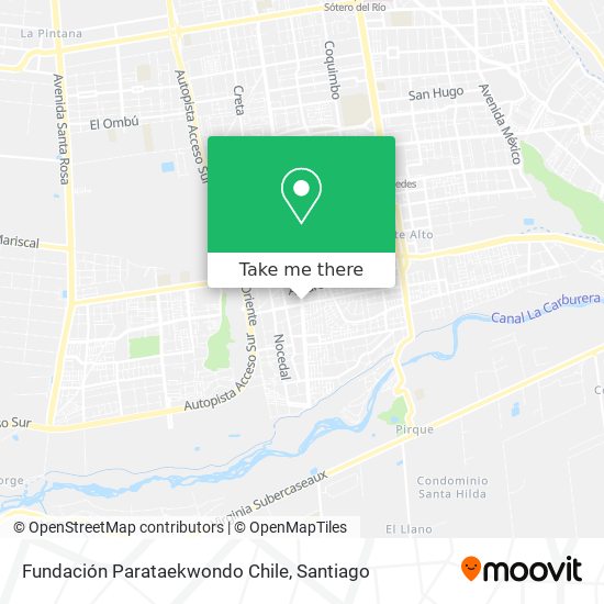 Mapa de Fundación Parataekwondo Chile