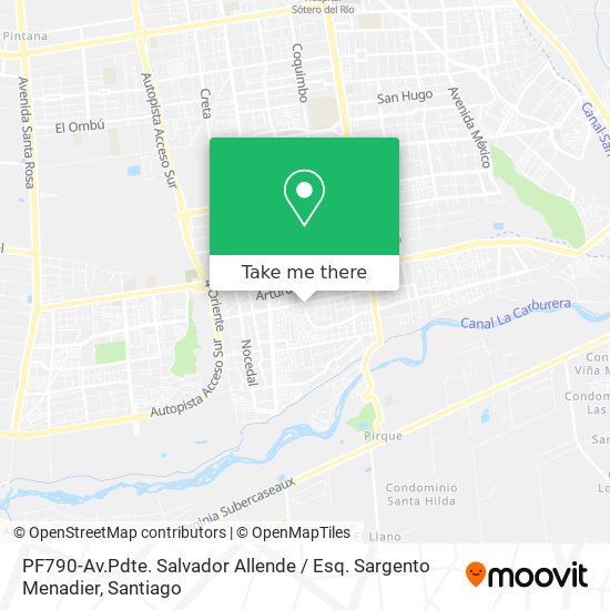 Mapa de PF790-Av.Pdte. Salvador Allende / Esq. Sargento Menadier