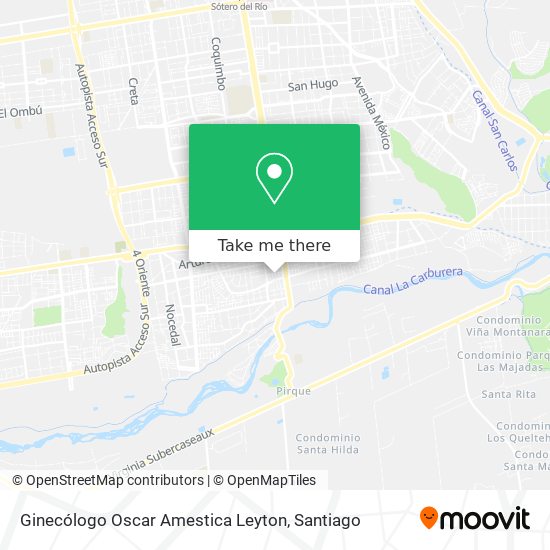 Mapa de Ginecólogo Oscar Amestica Leyton