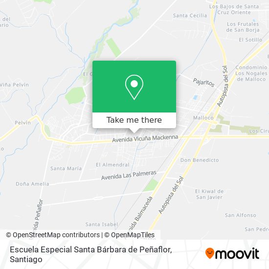 Escuela Especial Santa Bárbara de Peñaflor map