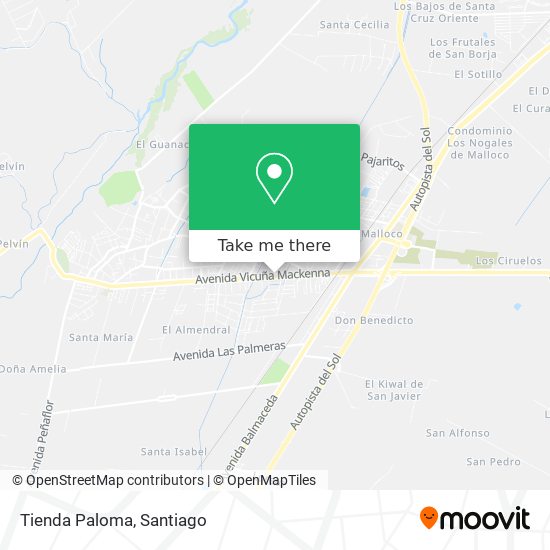 Mapa de Tienda Paloma
