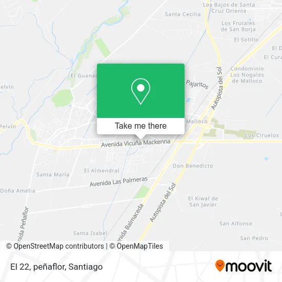 El 22, peñaflor map